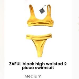 ZAFUL yellow medium
2 piece swimsuit. High waisted.
NWT